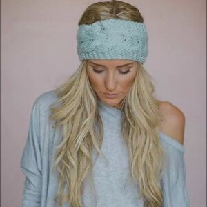 NEW!! Knitted Mint Head Warmer
